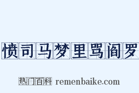 愤司马梦里骂阎罗是什么意思的图片